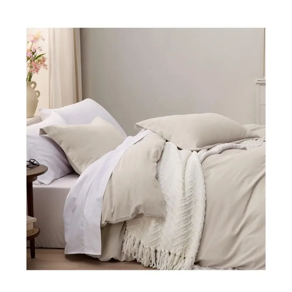Bedsure Linen Duvet Cover King Size - Soft Brushed Microfiber Duvet Cover for 3